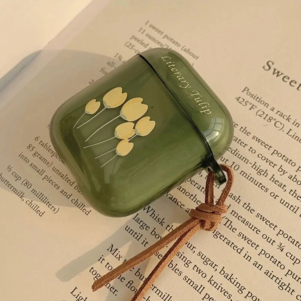 NEW Literary Tulip Apple AirPods Soft‎ Case